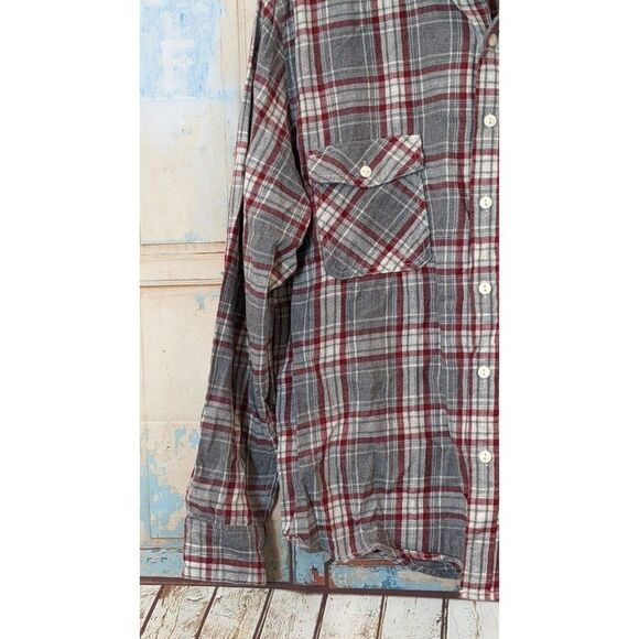 Arizona Jean Co. Womens Size XXL Gray Brown Long Sleeve Collared Button Up Shirt - Picture 5 of 9